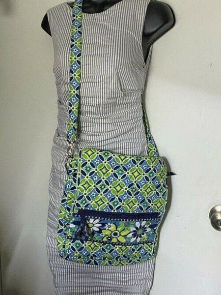 Vera Bradley Msrp Green Blue Cross Body Bag