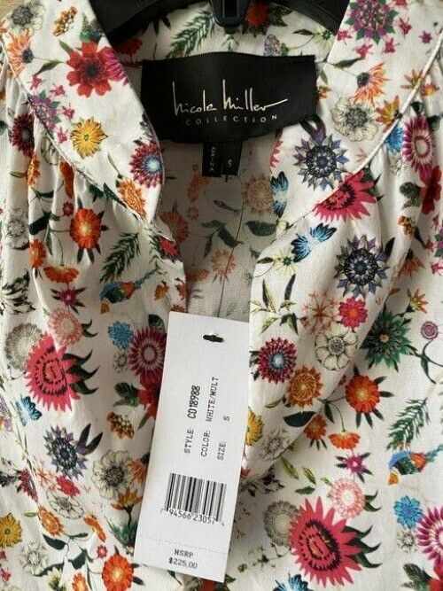 Nicole Miller Multicolor New Floral Shift Small Msrp Short Casual Dress