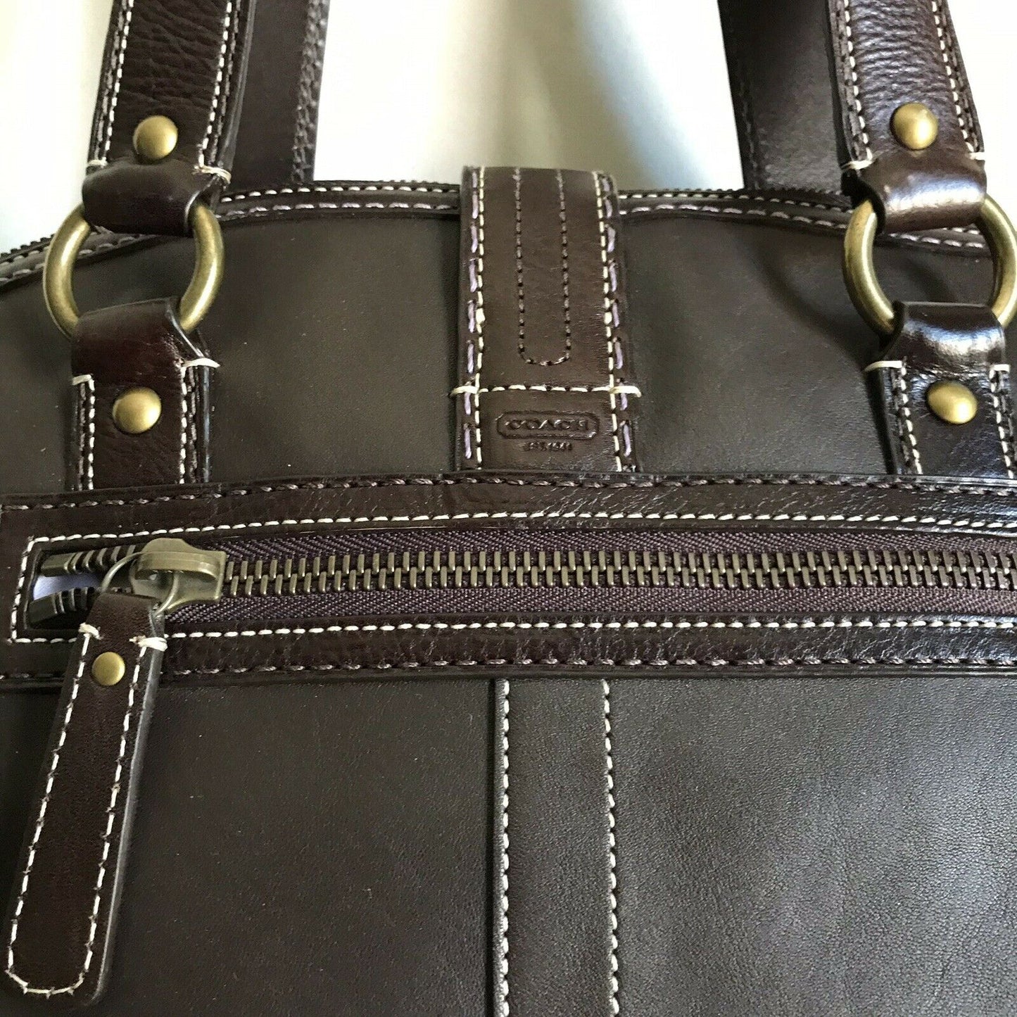 NWT! COACH  Large Brown Leather Shoulder Bag