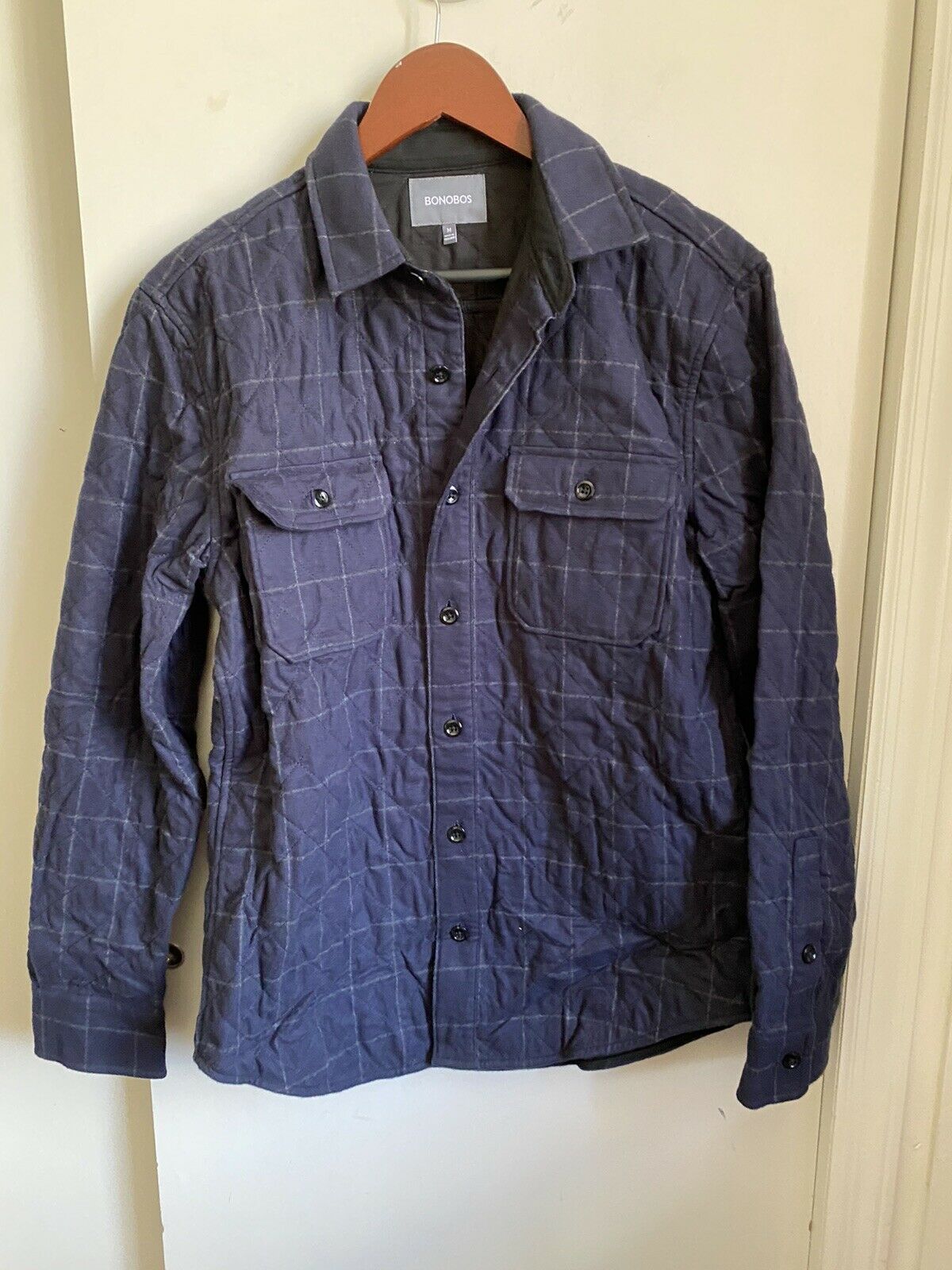 New! BONOBOS Quilted Plaid Jacket Sz Medium