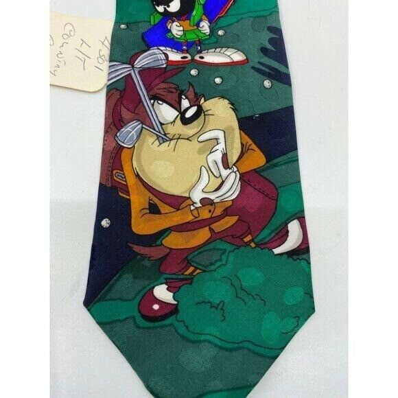 NWOT Looney Tunes Neck Tie Country Club Green Navy