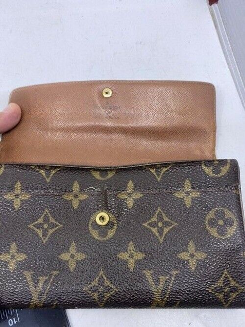 Louis Vuitton Brown Sarah Large Canvas Travel Wallet