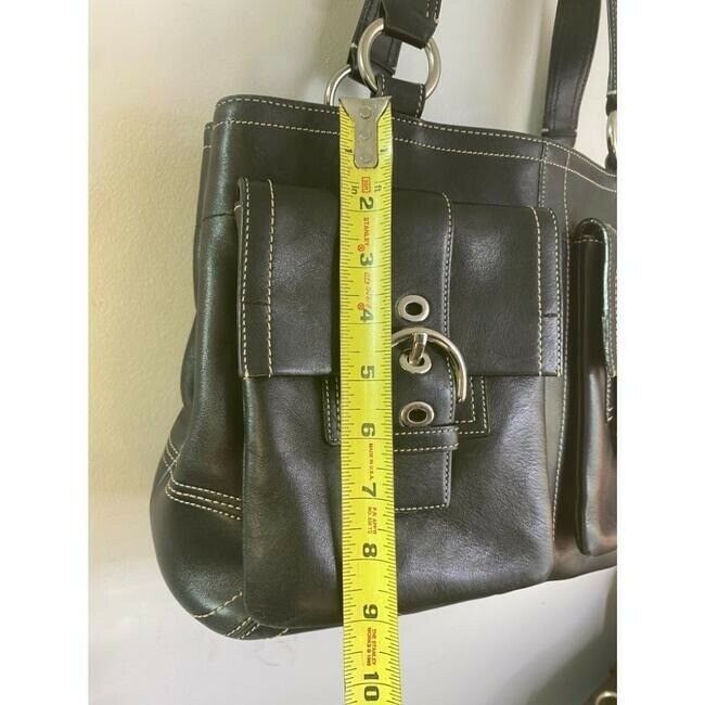 COACH Large Brown Leather Shoulder Bag
