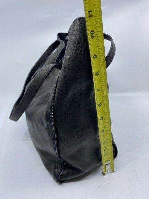 Nicole Miller Shopping Nwot Msrp Black Leather Tote