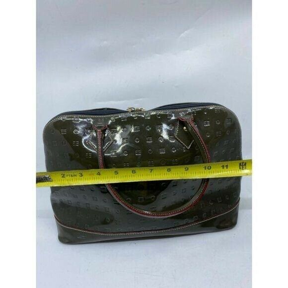 Arcadia Olive Patent Leather Handbag
