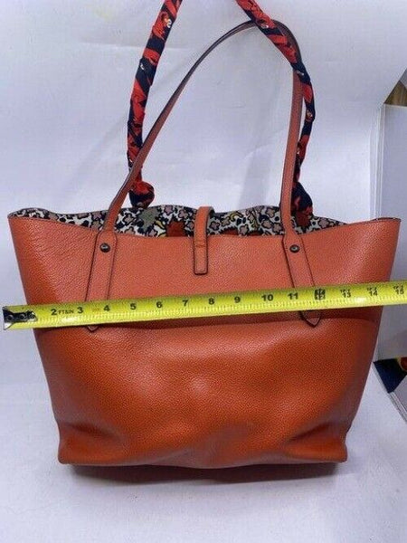 coach tote w bag tote w detachable specialty orange leather shoulder bag
