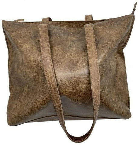 the artisan bag brown leather tote