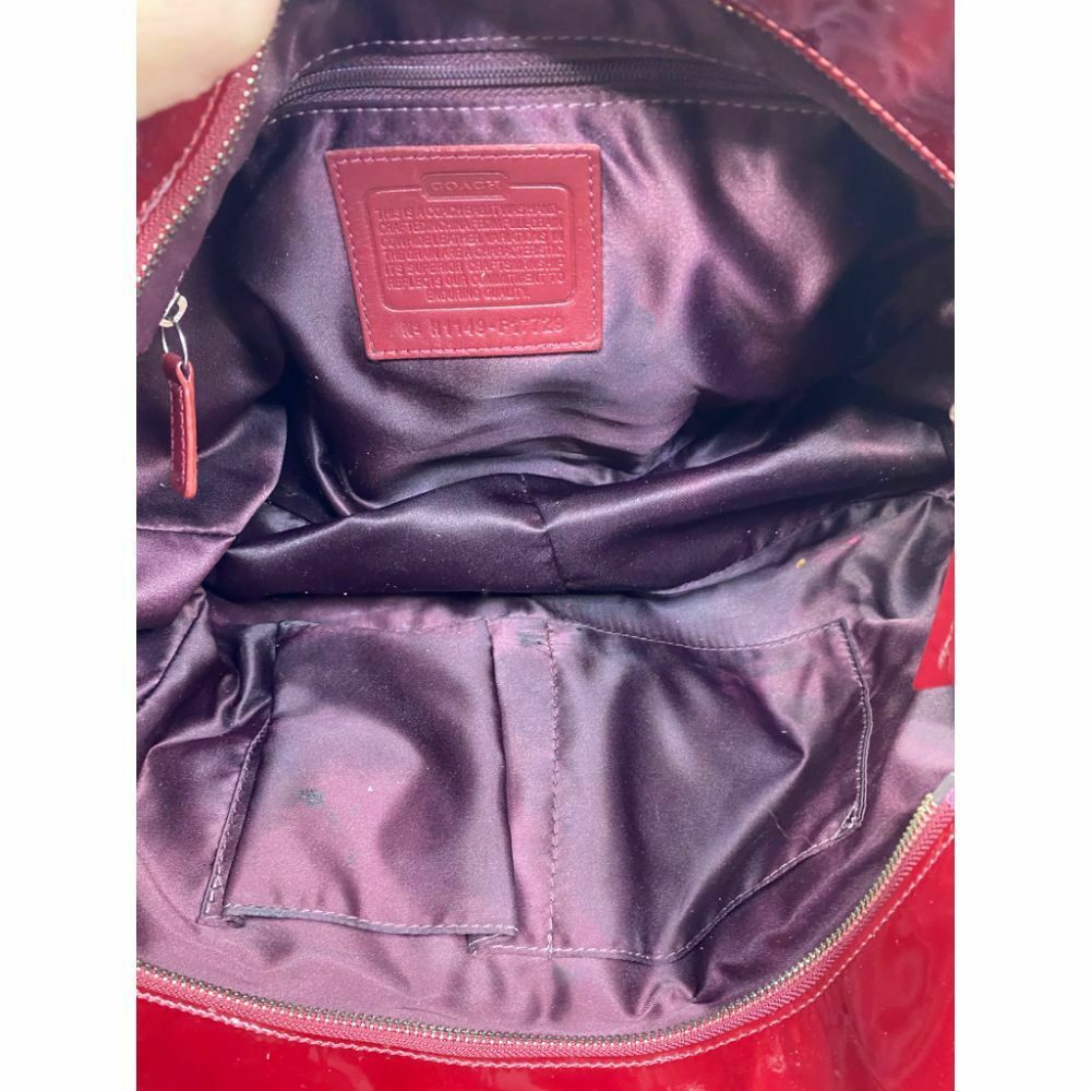 COACH Large Patent Red Shoulder Bag