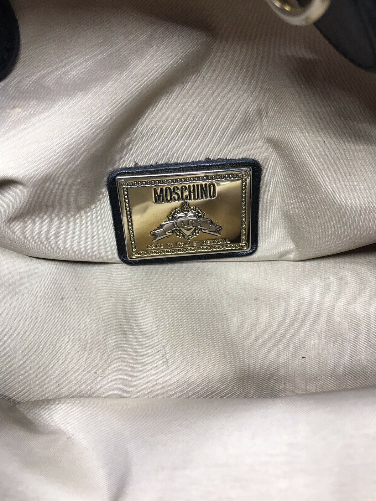Moschino Black Small Nylon Tote