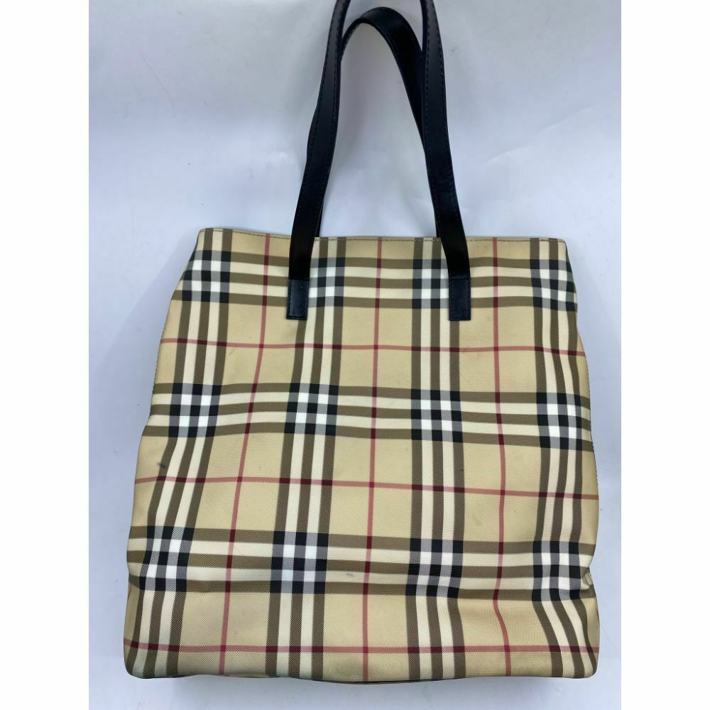 BURBERRY Large Nova Check Cream Gray Tote Bag