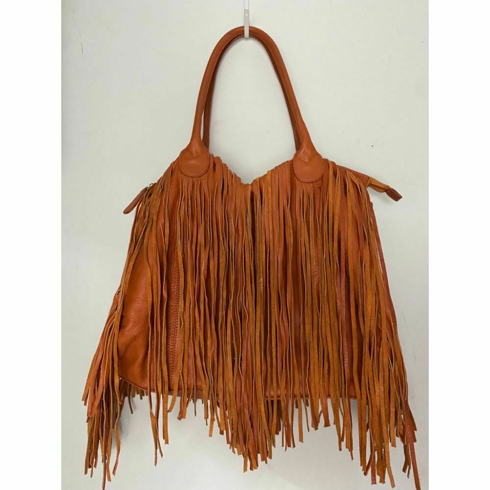 OTTImia Orange Leather Shoulder Bag
