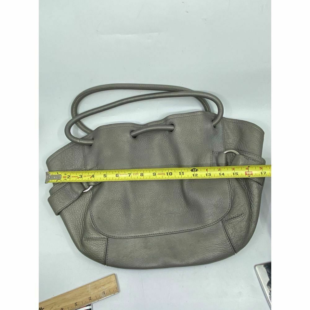 COLE HAAN Gray Large Leather Tote/ Shoulder Bag Msrp 350