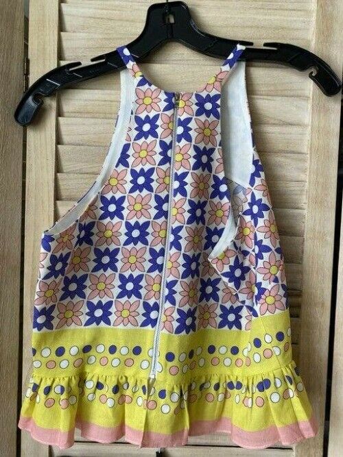 Nicole Miller multicolor floral linen skirt and set msrp blouse