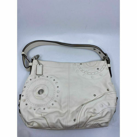 Coach White Medium Leather Shoulder/Handbag