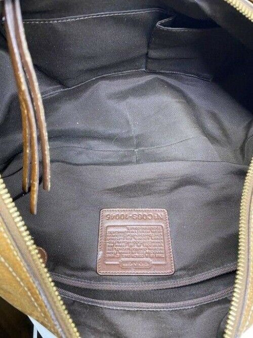 coach large brown leather shoulder bag