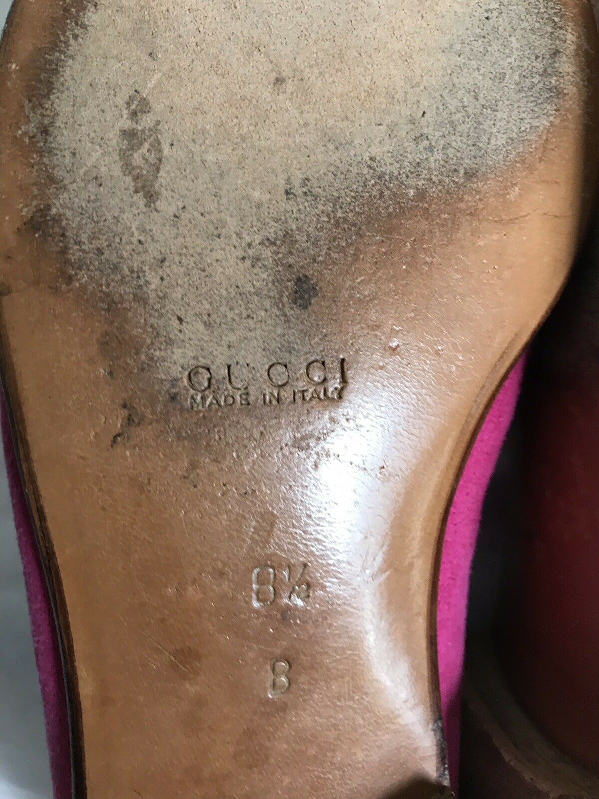 GUCCI Pink Suede Horsebit Loafers 8.5