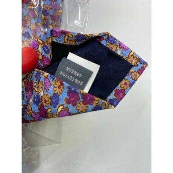 New! BONOBOS Purple Blue Orange Flower Neck Tie