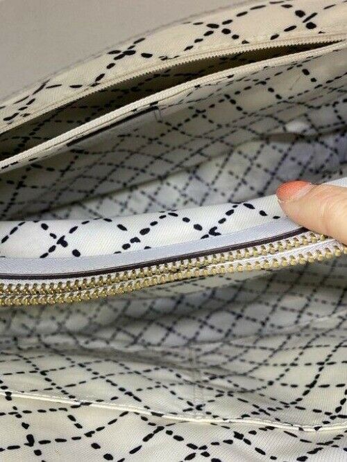 kate spade shopping xl w saffiano w detachable off white leather tote