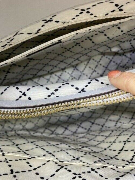 kate spade shopping xl w saffiano w detachable off white leather tote