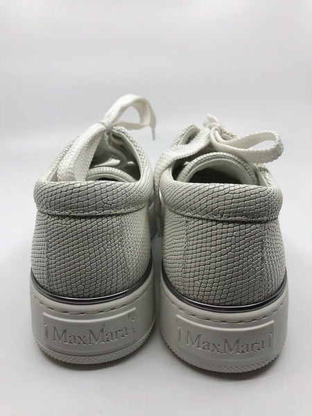 MAX MARA White Python  Leather Sneakers Sz 6.5