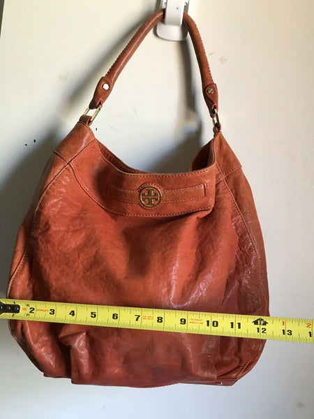 TORY BURCH Orange/Brown Leather Hobo bag
