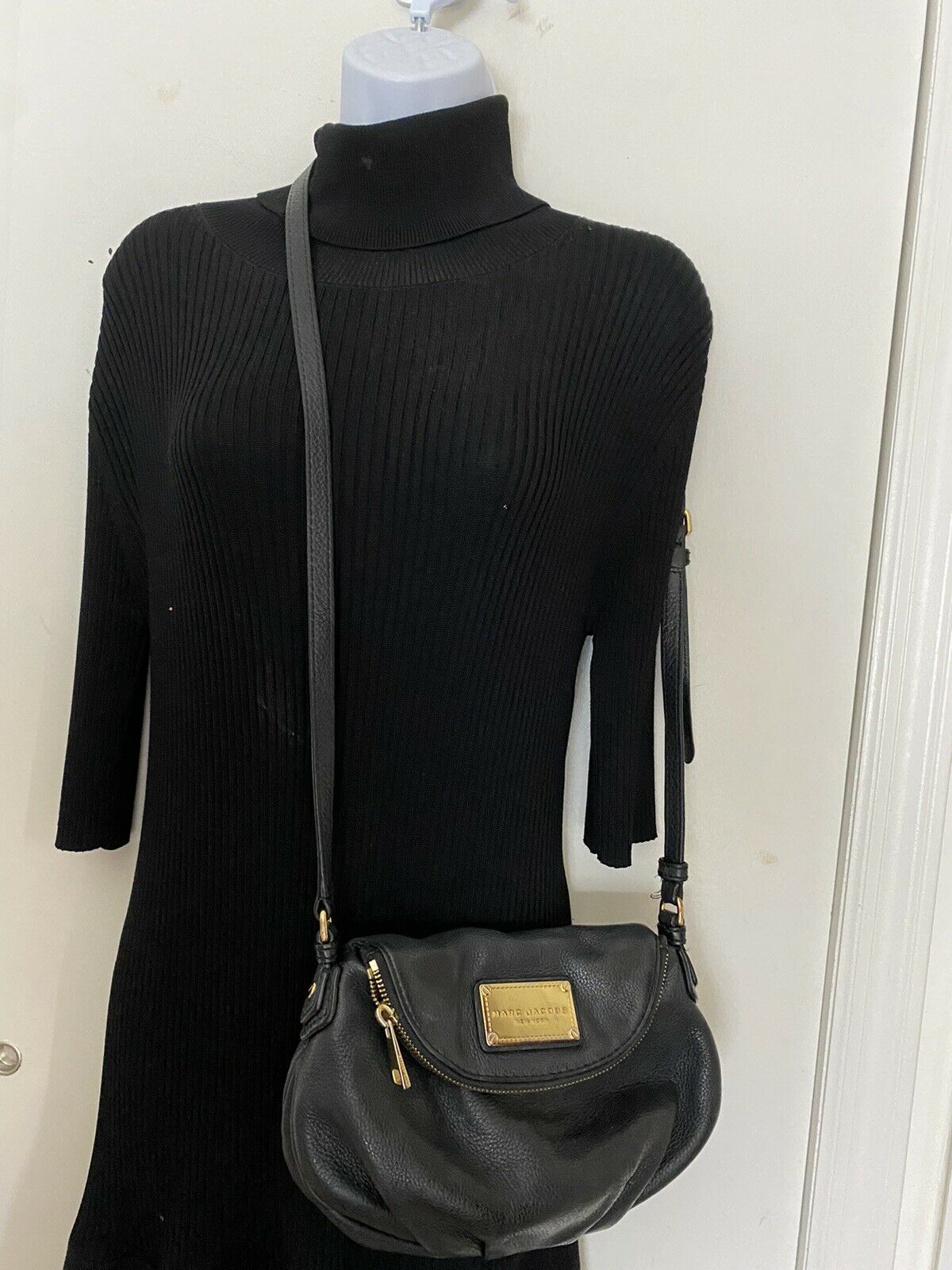 Marc Jacobs Medium Size Black Leather Crossbody