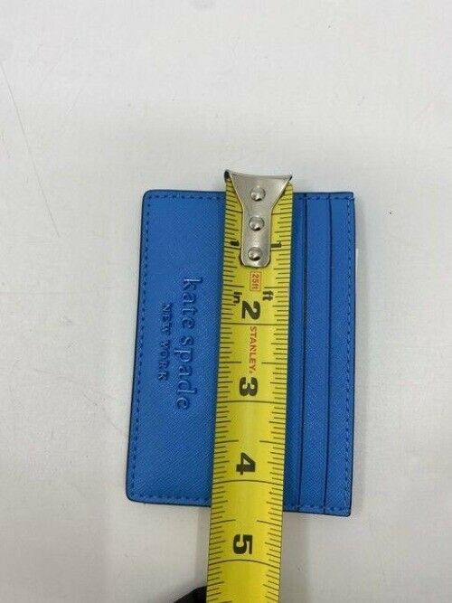 kate spade blue slim leather cardholder wallet