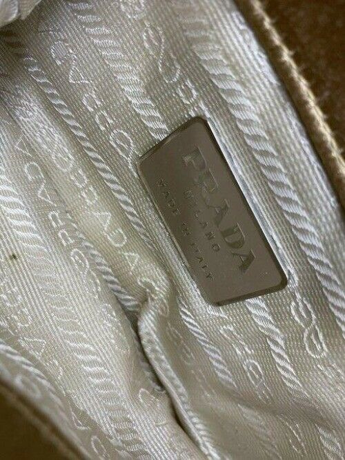 prada vintage gold satin cross body bag