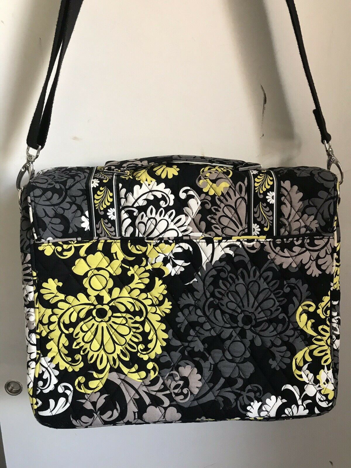 Vera Bradley Yellow/ Black Messenger/ Computer Bag