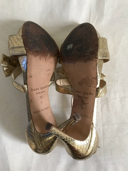 KATE SPADE Gold High heels Size 7.5