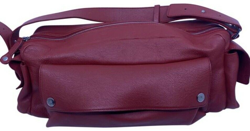 Furla Vintage Tubular Red Leather Shoulder Bag