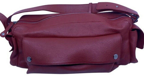 Furla Vintage Tubular Red Leather Shoulder Bag