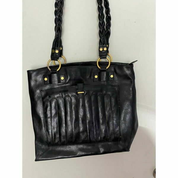 Cleo & Patek Black Leather Shoulder Bag