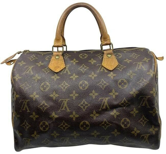 Louis Vuitton Speedy Brown Monogram Canvas Shoulder Bag