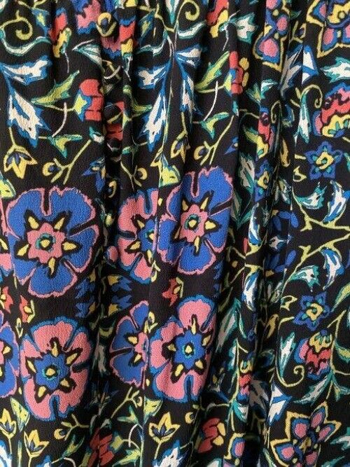 Nicole Miller Black Blue Green Small Msrp Blouse