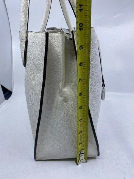 michael kors large white leather shoulder bag