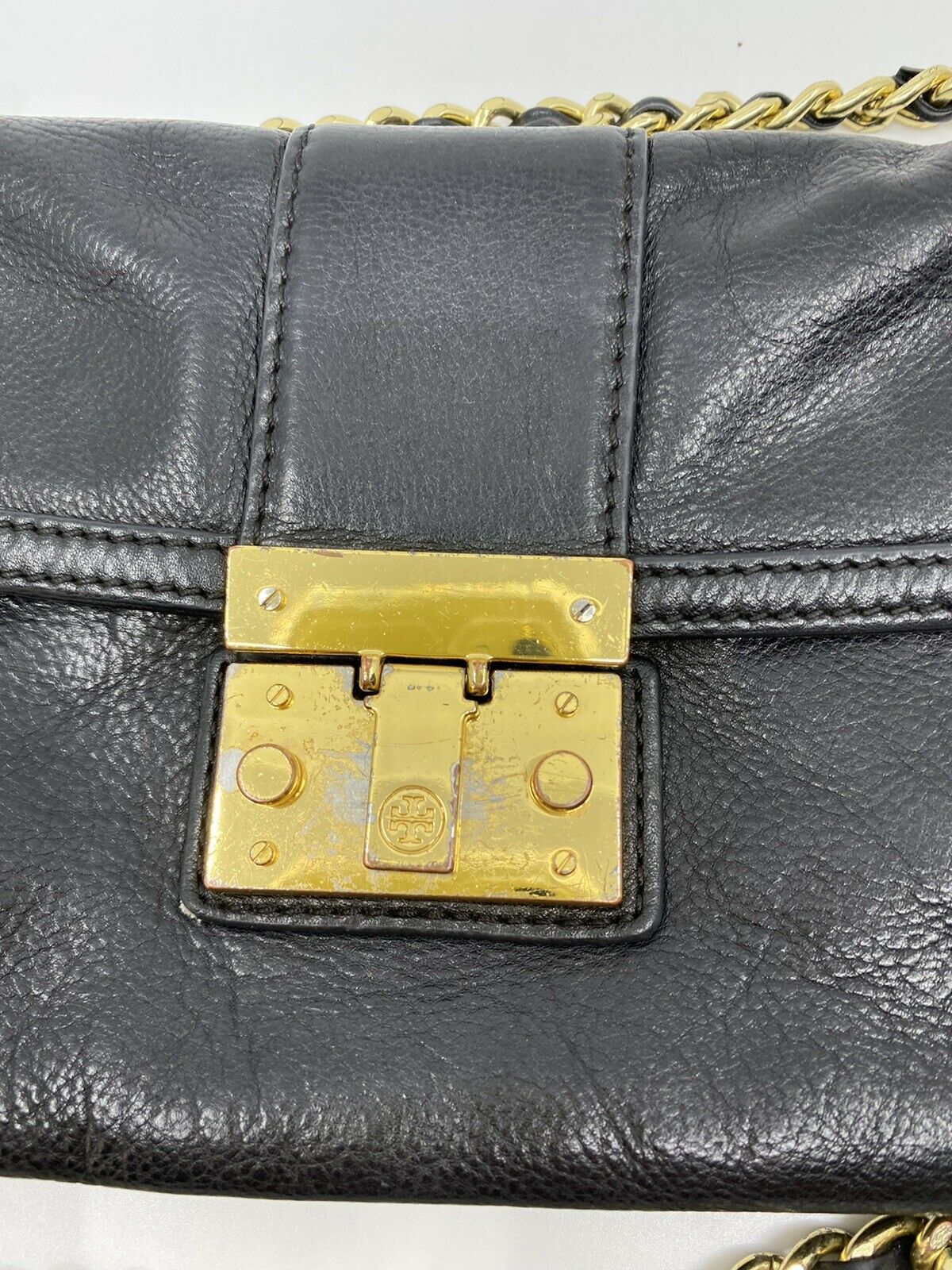 Tory Burch Black Leather  Small Crossbody
