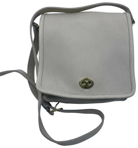 coach vintage rare beige leather cross body bag