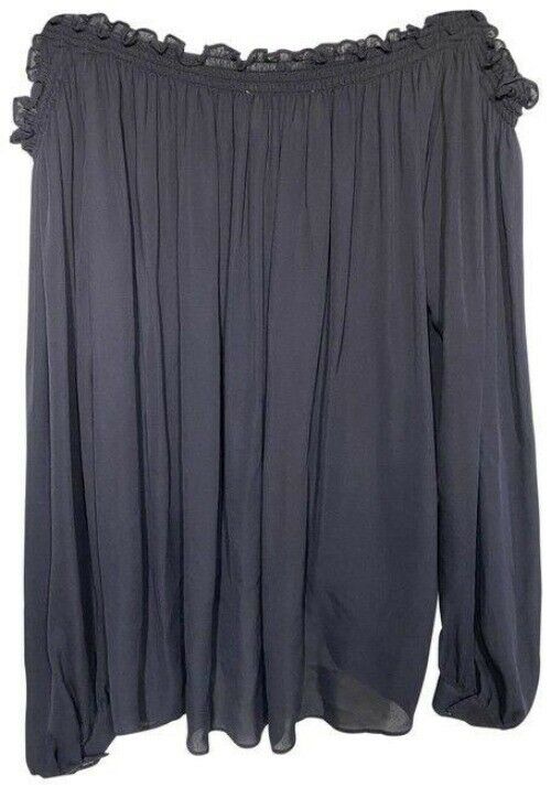 nicole miller black new off the shoulder msrp