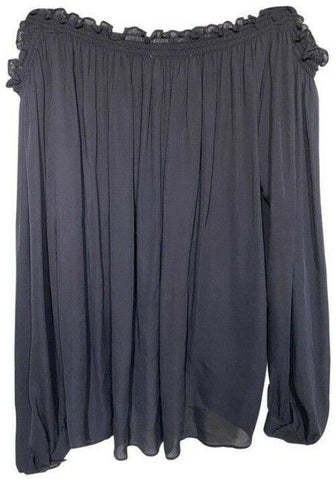 nicole miller black new off the shoulder msrp