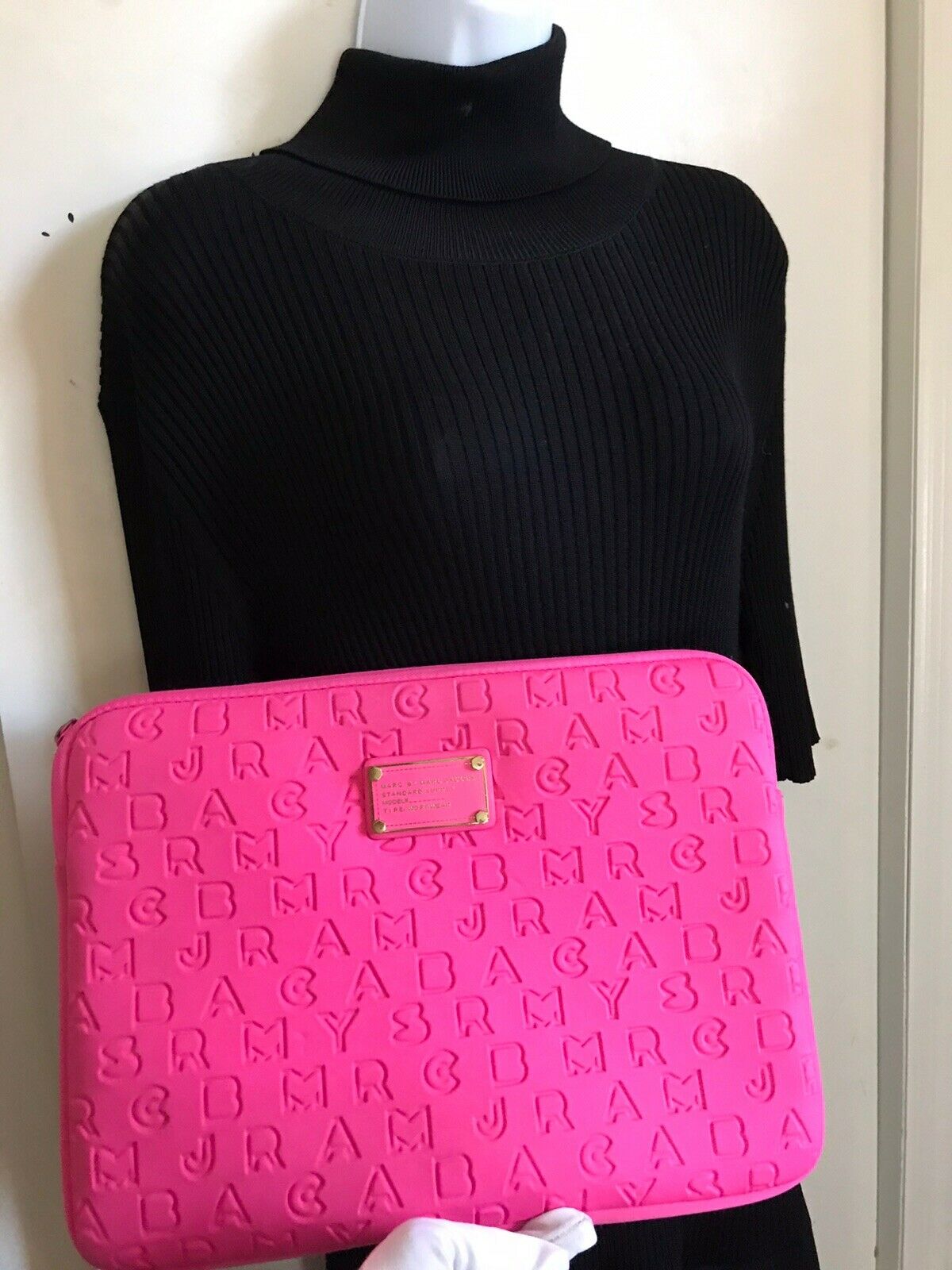 Marc Jacobs Pink Sciba fabric Case clutch