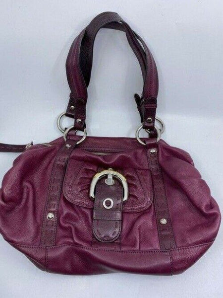 b makowsky purple leather shoulder bag