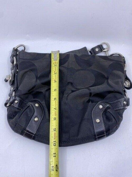 coach mini bag black fabric tote