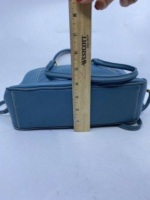 coach vintage medium blue leather cross body bag