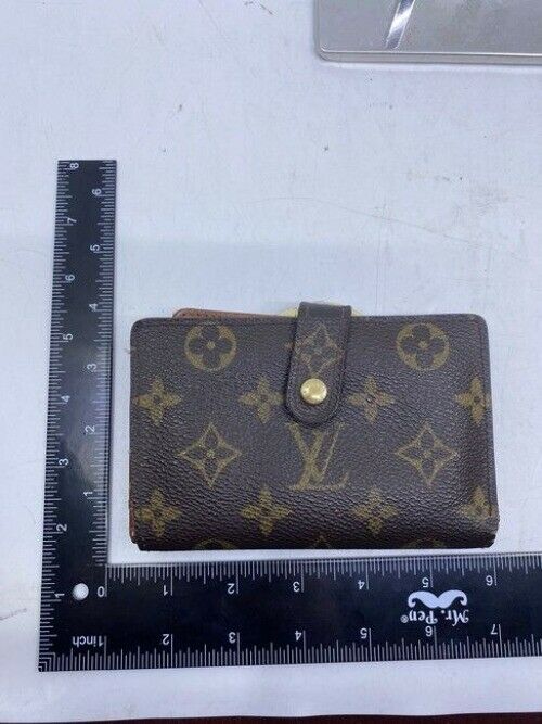 Louis Vuitton Brown Vintage Monogram Kisslock Mi0090 Wallet