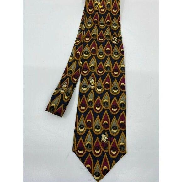 NWOT Disney Novelty MM Loops Neck Tie 100% Silk