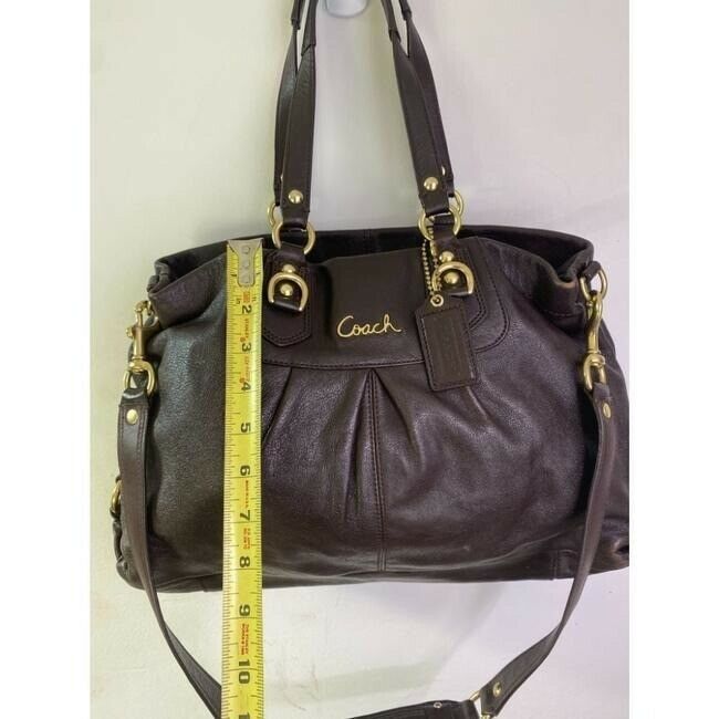COACH Large Brown Leather Shoulder Bag
