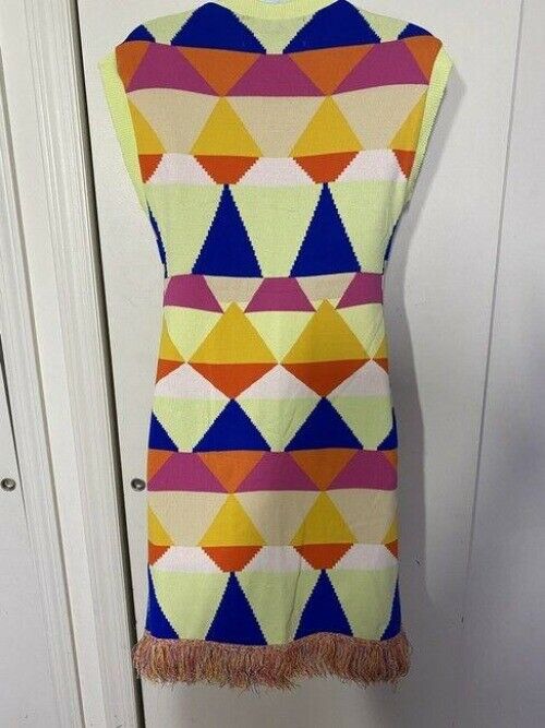 nicole miller multi color new print knit msrp short casual dress