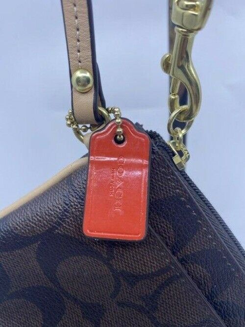 Coach Like New Large Brown Tan Wristlet