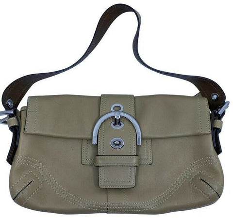 coach mini purse tan leather hobo bag